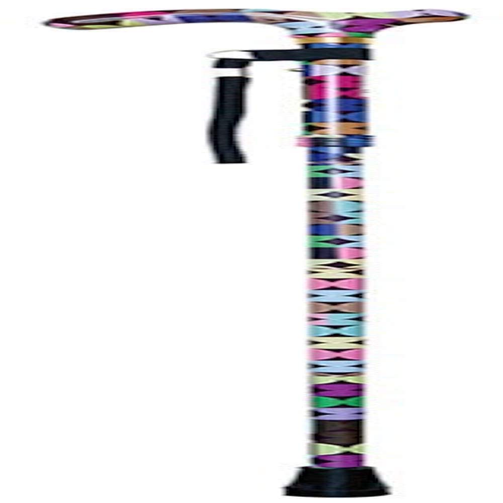 Aidapt Patterned Fold Down Adjustable Height Lightweight Walking Stick with Anti Slip Ferrule Foot for Stability and Confidence when Walking. Supplied with a Hanging Carry Strap and Handle.