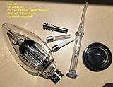 Threaded Handmade Glass honeystraw, Titanium/Ceramic/Quartz (tip)