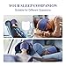 Handmade Cotton Sleep Mask - Nose Wing Design Sleeping Eye Mask Comfortable and Adjustable Blinder Blindfold Airplane with Travel Pouch - Night Companion Eyeshade for Men Women Kid (Blue)