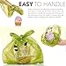 Dog Poop Bags - Dogs Waste Bag - Pet Poop Bags - Poop Bags for Dogs - Poop Bags with Handles Easy-Tie - Green - Unscented