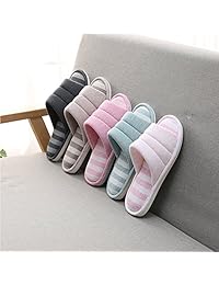 shevalues Pantuflas de interior suave con puntera abierta, de algodón, con espuma viscoelástica, para zapatos de casa, pantuflas