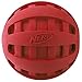 Nerf Dog Rubber Ball Dog Toy with Checkered Squeaker, Lightweight, Durable and Water Resistant, 2.5 Inches, for Small/Medium/Large Breeds, Single Unit, Red