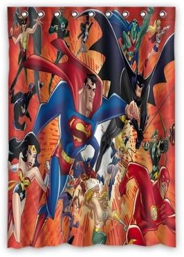 Generic Custom Justice league superheroes comics Design Window Curtains/drape/Panels/Treatment Polyester 52x72 Inches (One Piece)