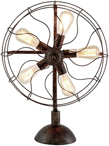 Aspire Home Accents Hughes Industrial Fan Table Lamp
