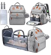 LOVEVOOK Diaper Bag Backpack, 5 in 1 Baby Bag with Changing Station, Waterproof Diaper Bag with C...