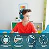 Louise-Mann-Kids-Bluetooth-Headphones-with-Volume-Limit-Over-Ear-Headphones-for-Kids-Foldable-On-Ear-Headphones-with-Microphone-Micro-SDTF-for-School-Travel-Cell-Phones-PC-Tablets-Blue Louise & Mann Kids Bluetooth Headphones with Volume Limit, Over Ear Headphones for Kids, Foldable On Ear Headphones with…