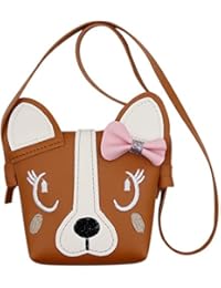 Kids Cute Dog Small Crossbody Bag Bowknot Single Shoulder Bag Handbag Wallet