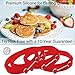 YumYum Utensils Silicone Egg Rings Non Stick. Red 4-pk