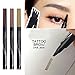 Ownest Liquid Tattoo Eyebrow Pen With Four Tips Brow Pen, Long-lasting Waterproof Brow Gel for Eyes Makeup-BLACK/BROWN
