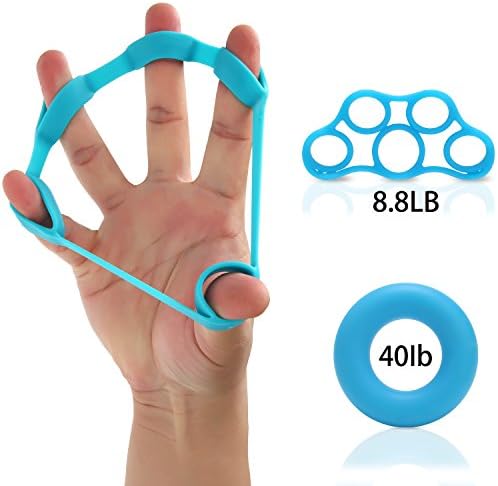 Wolf War Hand Strengthener Rings Finger Exercise Stretcher Hand Extensor Exerciser Finger Grip Trainer For Rock Climbing Athletes Musicians Stress Relief Rehabilitation-2 Pcs