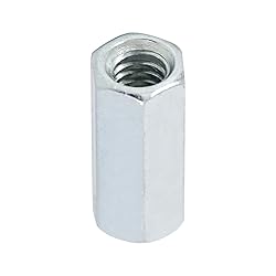 Evecad 50 Packs 1/4''-20 Coarse Coupling Nuts, Hex