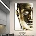 Golden Buddha Head Print on Canvas Wall Art Faith 20
