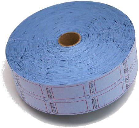 Blue Blank Double Raffle Ticket Roll | Roll of 2000
