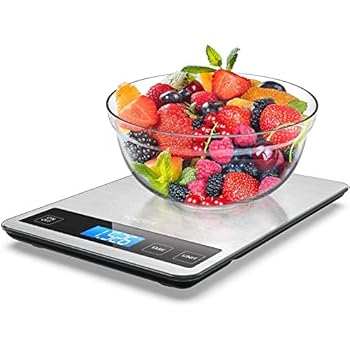 Food Scale, Homever 15kg Digital Food Scale with 9x6.3 in Big Panel, Digital Kitchen Scale with 1g Accuracy and Back-lit LCD Display. (silver)