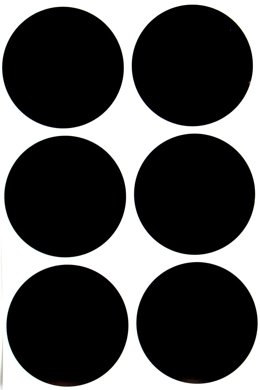 Round Black Dot Labels Stickers Permanent Adhesive 50mm - 180 Pack, 5cm Label Rounds Arts and Crafts Stickers by Royal Green