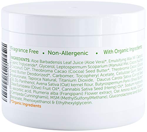 Face and Body Cream Moisturizer - Nourishing Aloe Vera - Manuka Honey for Rosacea Eczema Psoriasis Rashes Itchiness Redness - Natural Organic Cracked Skin Relief - Anti Aging - Anti Wrinkle (2 oz)