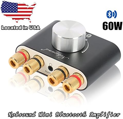 Amazon Com Nobsound Hifi Mini Bluetooth Music Audio Stereo Receiver And Stereo Power Amplifier Black Electronics