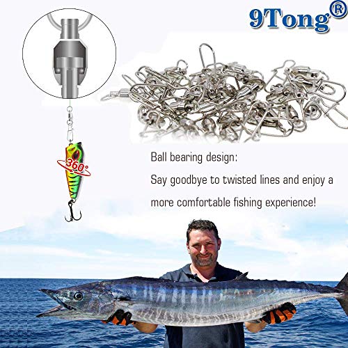 9Tong Kugellager Wirbel Angeln Snap Angeln Rolling Wirbel Salzwasser Edelstahl Angelwirbel Barrel Kugellager Snap Angeln… – Bild 6