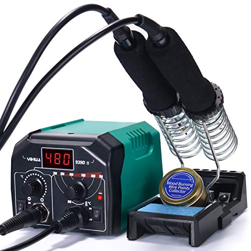 YIHUA 939D-II 2-in-1 Digital Pyrography Station Wood-Burning Kit with 2 ...