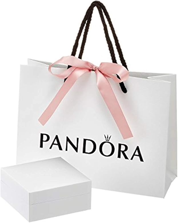 PANDORA Caja Estuche para Pendientes Bolsa y Lazito Rosa: Amazon.es: Joyería