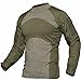 TACVASEN Tactical Military Quick Dry Shirt Military Duty Uniform Hunting T-Shirt Top Green,US L