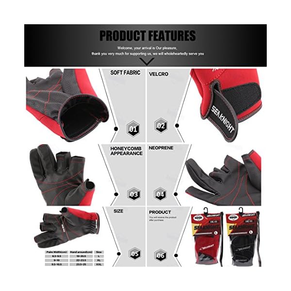 SeaKnight-Neoprene-Outdoor-Sport-3-Cut-Fingers-Fishing-Gloves-SK03-Anti-slip-Windproof-for-Fishing-Hunting-Riding-Cycling SeaKnight-Neoprene-Outdoor-Sport-3-Cut-Fingers-Fishing-Gloves-SK03-Anti-slip-Windproof-for-Fishing-Hunting-Riding-Cycling