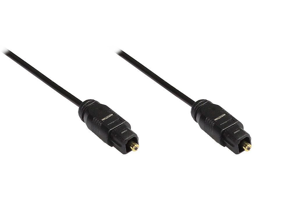 Optical Audio/Fibre Optic Cable 1 m Toslink Male to Male Diameter 2.2 mm Black