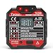 Socket Receptacle Tester GFCI Outlet Tester 48-250V Automatic Electric Power Circuit Polarity Voltage Detector Wall Plug Breaker Finder Leakage Test With LED voltage display TA106B