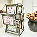 Rotating Ferris Wheel Picture Frame, Shows for 12 Photos 3.5x5 in, Multiple Vintage Picture Frames with Glass Front, Fit for Desk Table Top