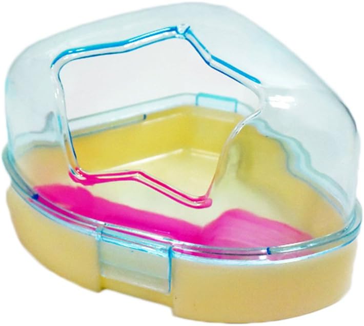 Milopon Hamster Bathroom Bath Plastic Bathtub Hamster Mouse Sand Bath House Toy Random colour