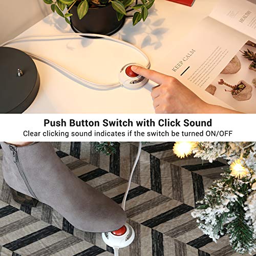 DEWENWILS 12 FT Light Extension Cord with ON/Off Switch for Lights