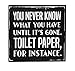 Zazzy Signs Vintage Bathroom Decor, Toilet Paper Decorative Wood Box Sign, Large, 10x10 Inch, Black … (Black Sign)