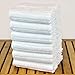 Bare Cotton Luxury Hotel & Spa Towel 100% Genuine Turkish Wash Cloths Striped, White, Set of 12