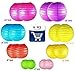 GREENPEAS 16 pcs Colorful Paper Lanterns Decorative, Multicolor of Japanese/Chinese Paper Lanterns, Hanging Lantern for Parties, Weddings, Special Occasions (Sizes: 4”, 6”, 8”, 10”)