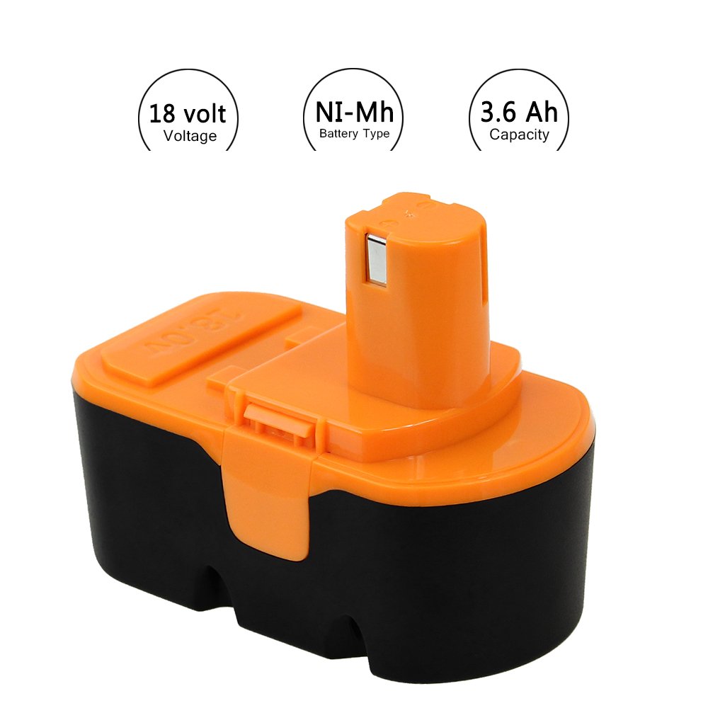 [Upgraded 3600mAh] Replace for Ryobi 18V Battery One Plus P100 P101