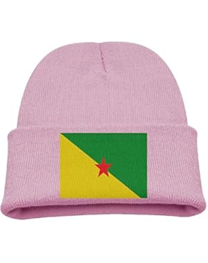 Flag Of French Guiana Kid's Hats Winter Funny Soft Knit Beanie Cap children Unisex