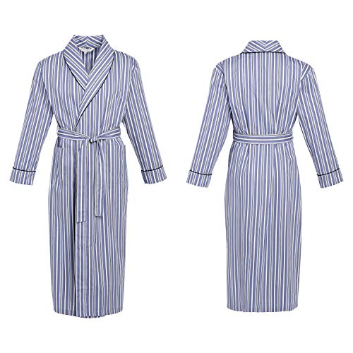 Alexander Del Rossa Men’s Robe, Woven Cotton Robe for Men, Lightweight