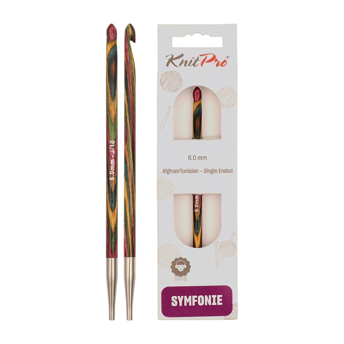 KnitPro Symfonie Afghan/Tunisian Crochet Hook | 6.00mm