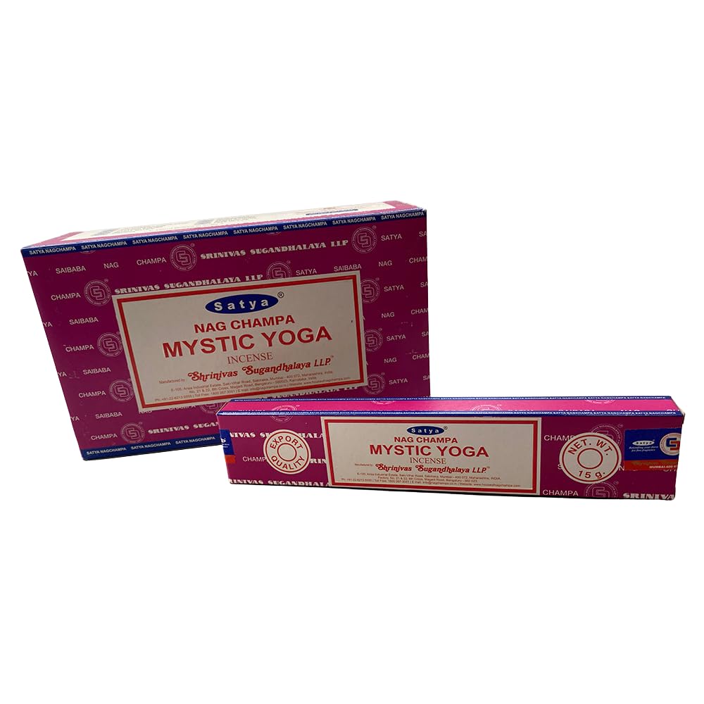 VIE Satya Incense Sticks, 12 Packs x 15g, Mystic Yoga