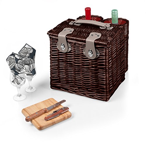 Picnic Time Vino Picnic Basket With Wine And Cheese Service For Two