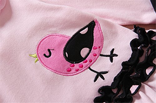 Mud Kingdom Toddler Girls Cute Chick Outfits Pink Tops and Pants Sets 18M