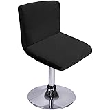 BTSKY Black Bar Stools Slipcovers with Backrest Cover Stretch Chair Cover for Short Swivel Dinning Chair Back Chair Bar Stool Chair