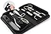 3 Swords Germany - brand quality 6 piece manicure pedicure grooming kit set for professional finger & toe nail care scissors clipper genuine leather case in gift box, Made in Solingen Germany (02259)
