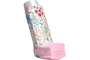 The Inhaler Tailor Inhaler Holder - for Ventolin & Shorter Style - Vegan Leather - Adults & Kids Asthma Inhaler Case with Eyelet for Keychain/Lanyard - Handmade (Ventolin, Vintage Wild Flowers)