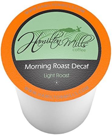 Hamilton Mills Light Roast Decaf Coffee Pods, Compatible with Keurig K-Cup Brewers, (Morning Roast) 40 Count