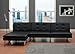 DHP Chelsea Convertible Accent Chair with Pillow, Black Faux Leather