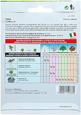 Semillas Aromaticas Tomillo (1 Gramo): Amazon.es: Jardín