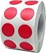 Color Coding Labels Red Round Circle Dots For Organizing Inventory 1/2 Inch 1,000 Total Adhesive Stickers
