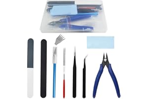 WMYCONGCONG 14 PCS Compatible with Gundam Model Tools Kit Modeler Basic Tools Hobby Building Tools Kit for Buildings Cars Air