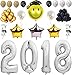 43 Pack Graduation Party Supplies 2018 - Grad Balloons Black, Gold, and Silver Decorations or Decor for College, High School